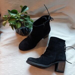 Bos. & Co. Black Suede Ankle Booties